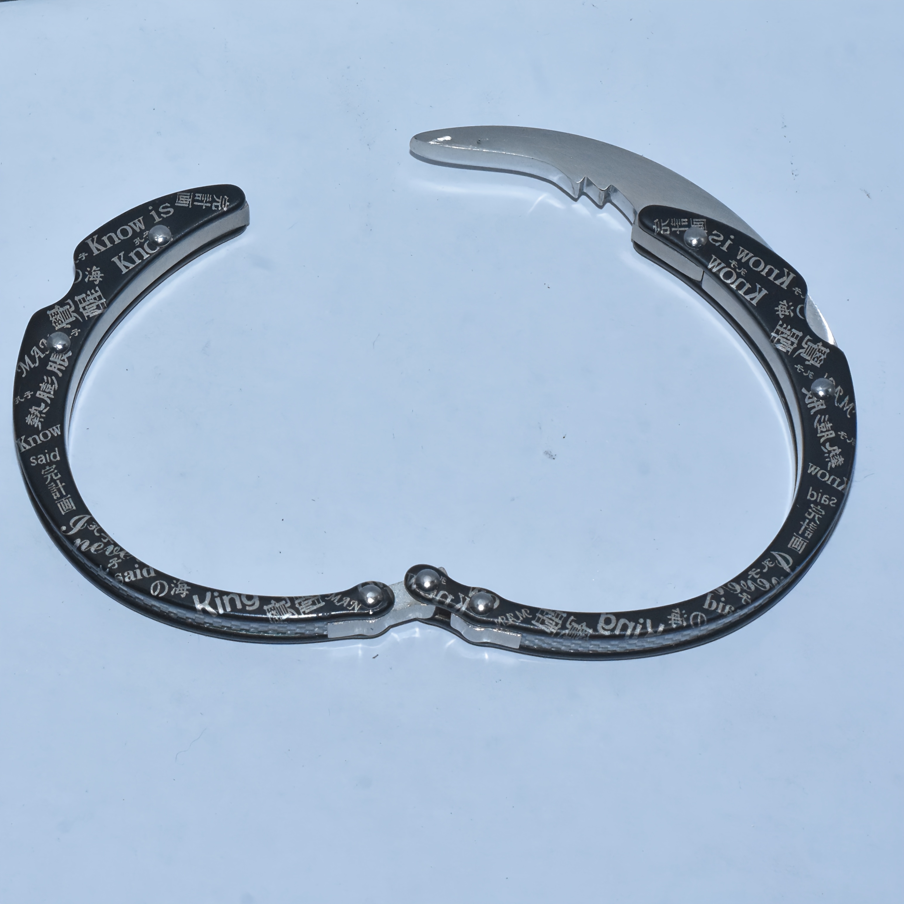 Men's 304 Stainless Steel Open Bangle, Punk Street Style